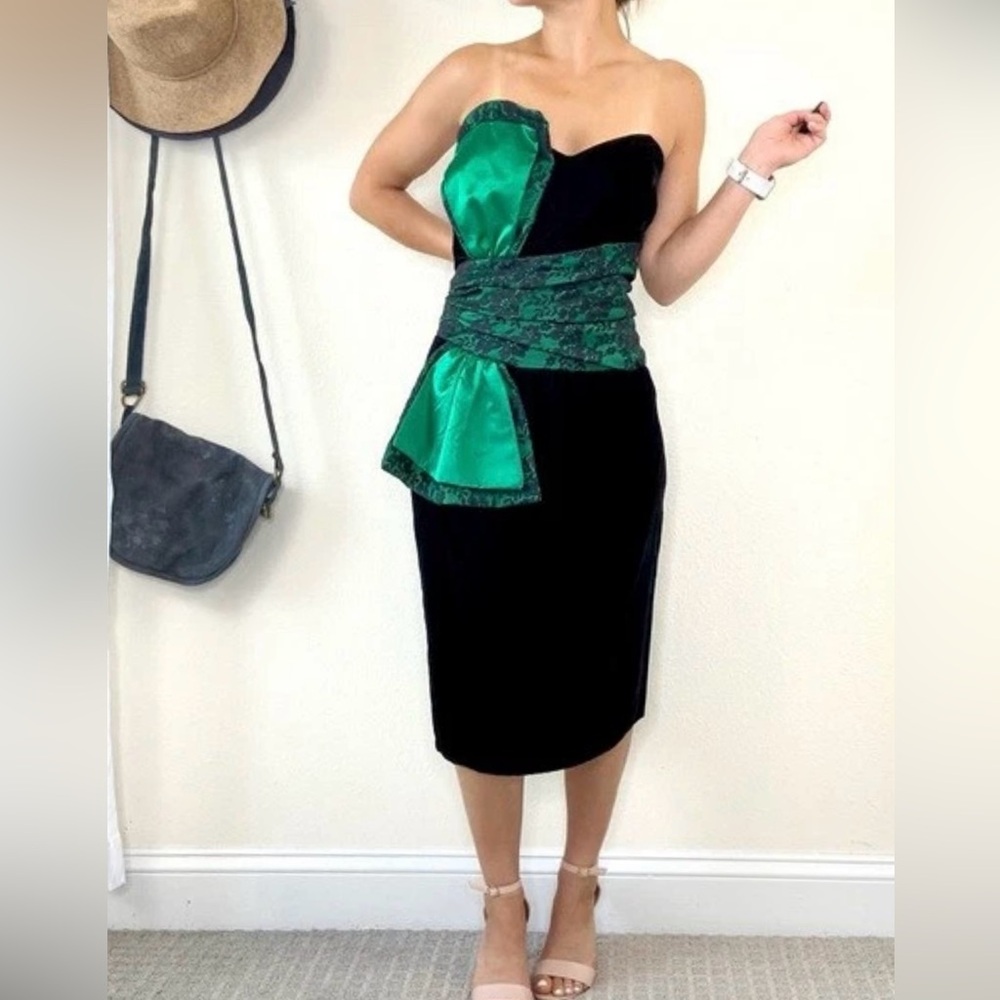 Gunne Sax by Jessica McClintock VTG 80s Velvet Dress